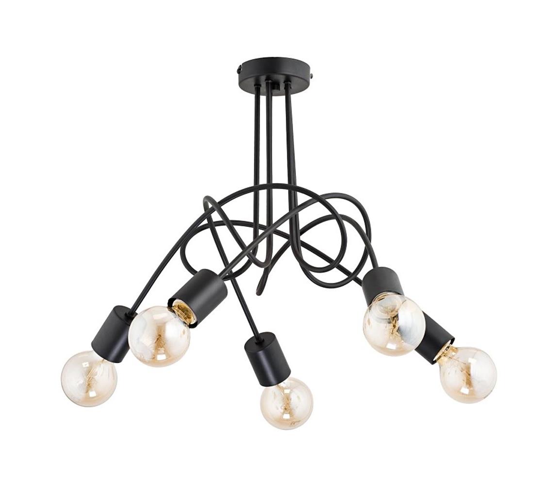 Żyrandol natynkowy TANGO 5xE27/60W/230V czarne