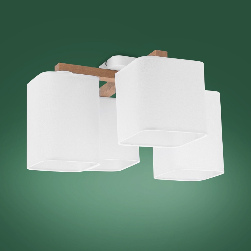 Żyrandol natynkowy TORA 4xE27/15W/230V biały