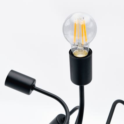 Żyrandol natynkowy TRINITY 10xE27/15W/230V czarny