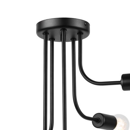 Żyrandol natynkowy TRINITY 5xE27/15W/230V czarny