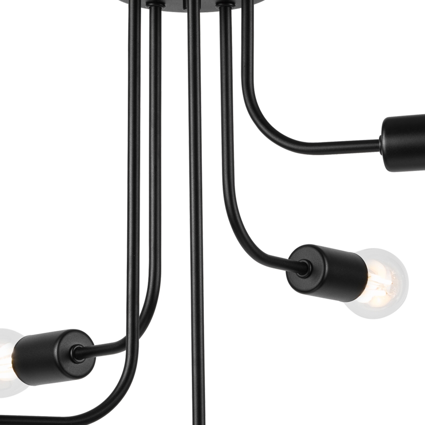 Żyrandol natynkowy TRINITY 5xE27/15W/230V czarny