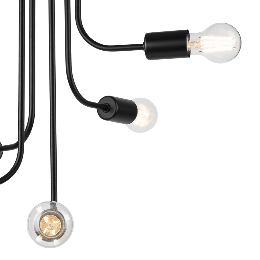 Żyrandol natynkowy TRINITY 5xE27/15W/230V czarny