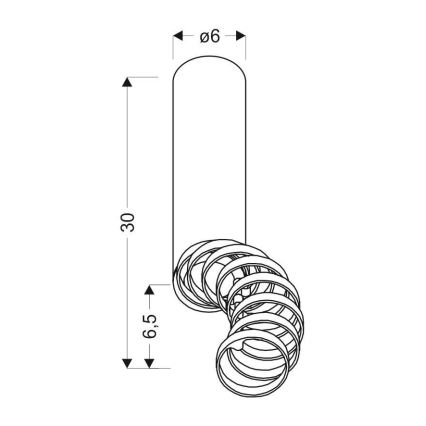 Żyrandol natynkowy TUBA 1xGU10/50W/230V biały