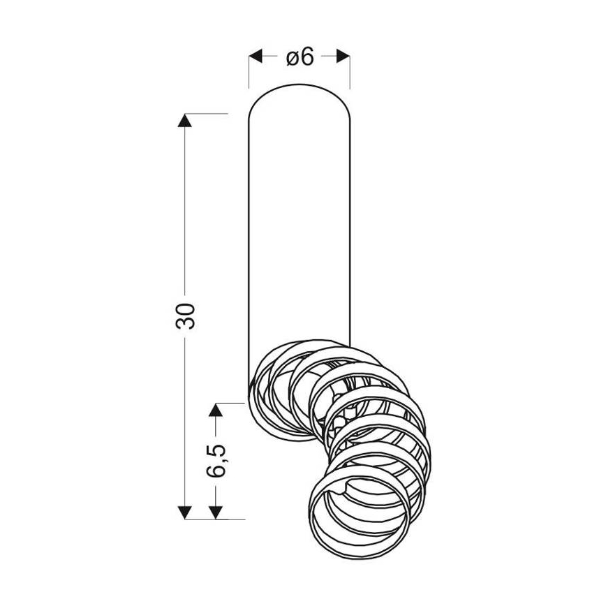 Żyrandol natynkowy TUBA 1xGU10/50W/230V biały
