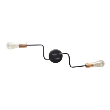 Żyrandol natynkowy TUBE 2xE27/15W/230V czarny