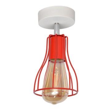 Żyrandol natynkowy TUBE II 1xE27/15W/230V czerwony