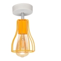 Żyrandol natynkowy TUBE II 1xE27/15W/230V żółty