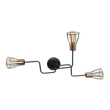 Żyrandol natynkowy TUBE II 3xE27/15W/230V czarny