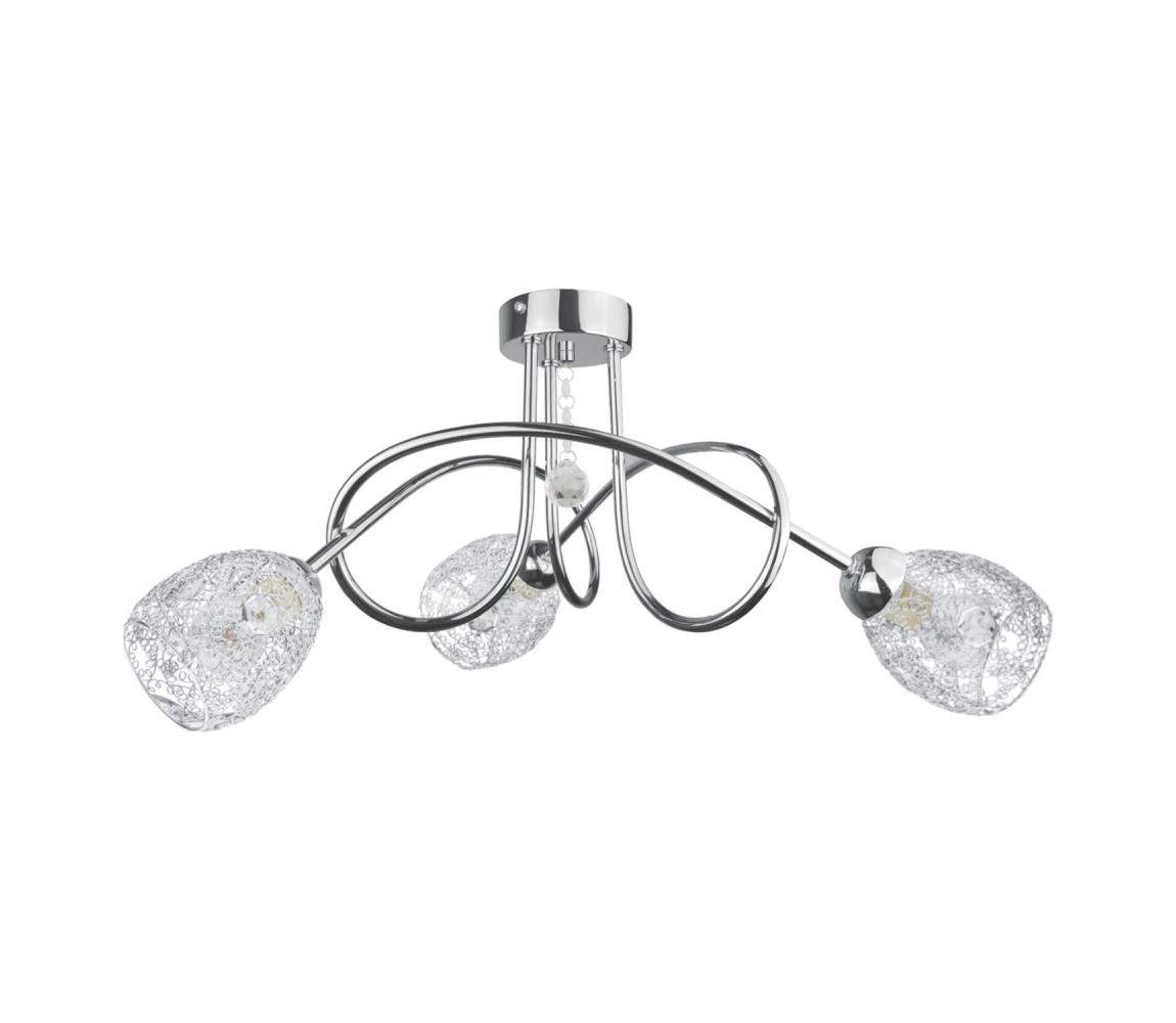 Żyrandol natynkowy TWIST CRYSTAL 3xE14/40W/230V