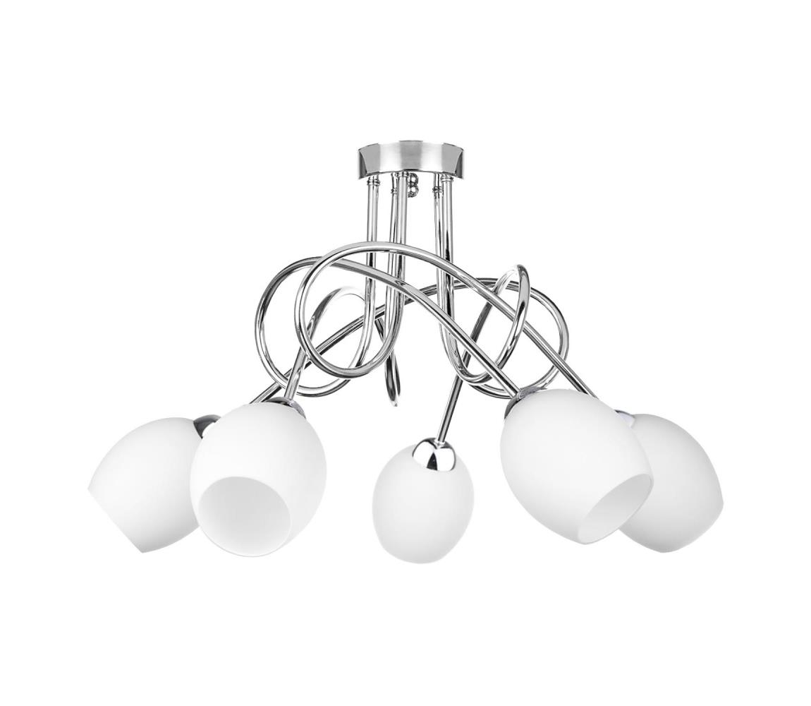 Żyrandol natynkowy TWIST WHITE 5xE14/40W/230V