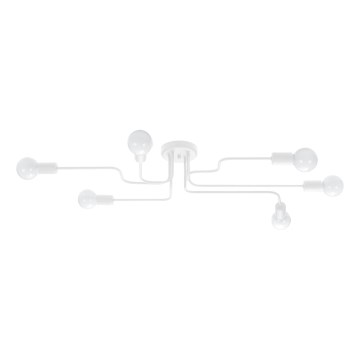 Żyrandol natynkowy VECTOR 6xE27/15W/230V biały