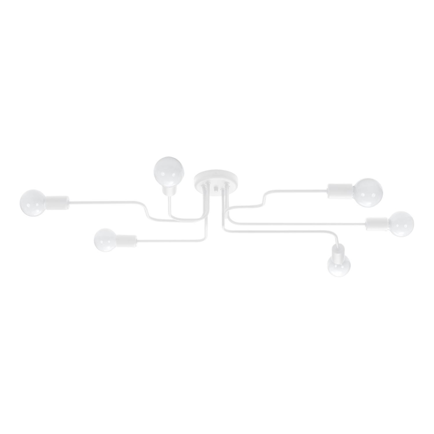 Żyrandol natynkowy VECTOR 6xE27/15W/230V biały