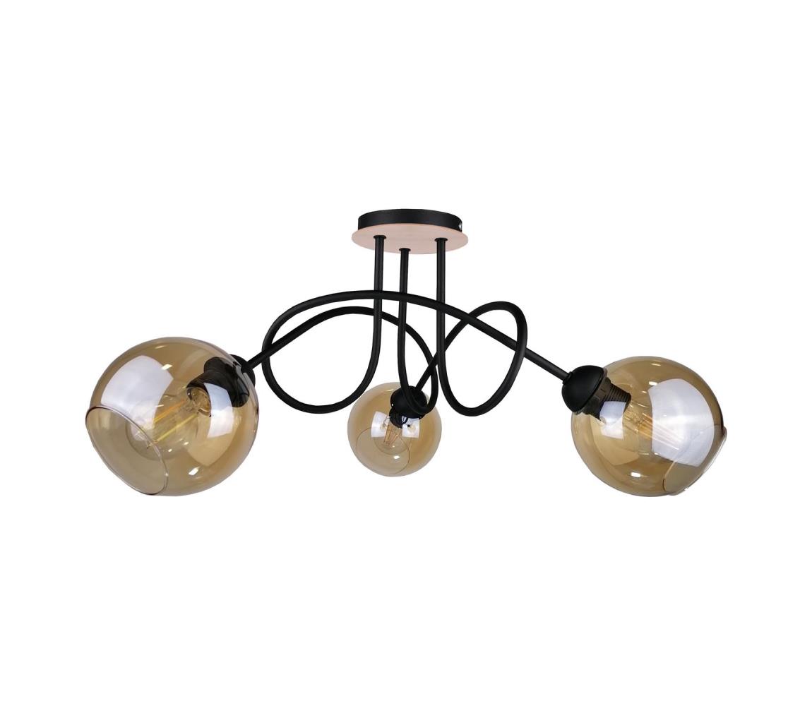 Żyrandol natynkowy VENUS WOOD 3xE27/60W/230V