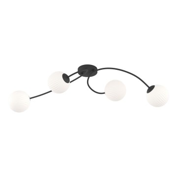 Żyrandol natynkowy VIBRA 4xE14/10W/230V czarny/biały