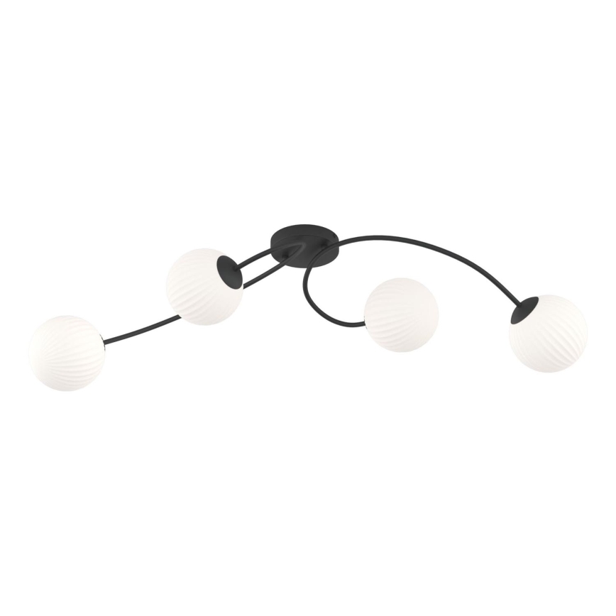 Żyrandol natynkowy VIBRA 4xE14/10W/230V czarny/biały