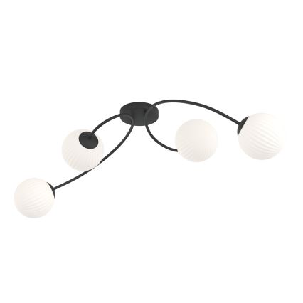 Żyrandol natynkowy VIBRA 4xE14/10W/230V czarny/biały