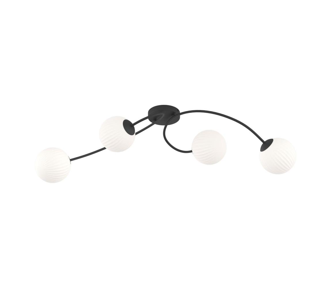 Żyrandol natynkowy VIBRA 4xE14/10W/230V czarny/biały