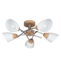 Żyrandol natynkowy VILETTA 5xE27/40W/230V dąb