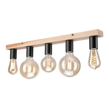 Żyrandol natynkowy VITO OAK 5xE27/60W/230V dąb