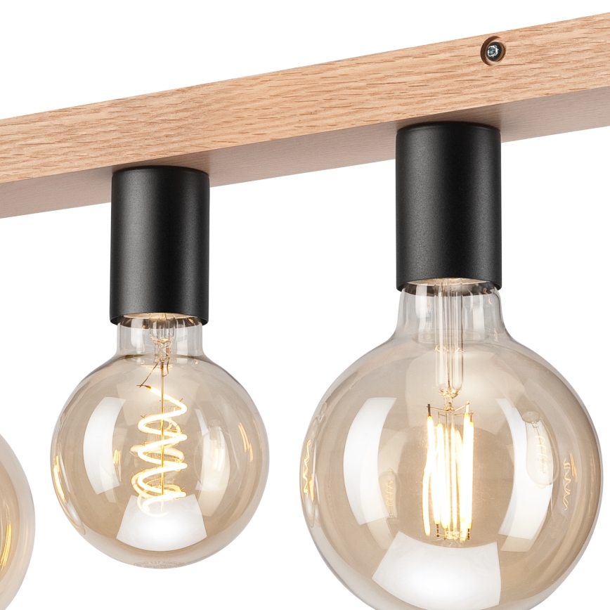 Żyrandol natynkowy VITO OAK 5xE27/60W/230V dąb