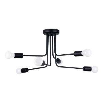 Żyrandol NORAH 6xE27/15W/230V czarny
