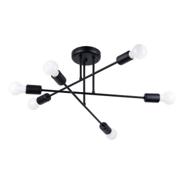 Żyrandol NORAH 6xE27/15W/230V czarny