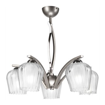 Żyrandol PAULA 5xE27/60W/230V matowy chrom
