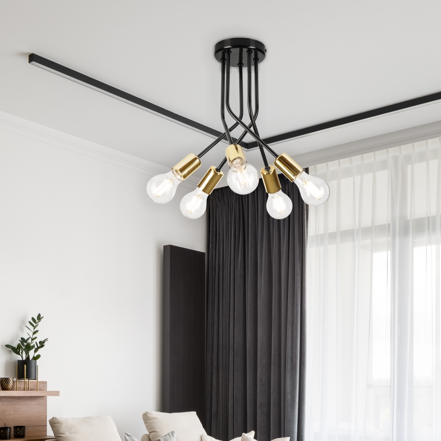 Żyrandol PRIYA 5xE27/15W/230V czarny