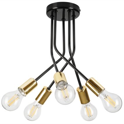 Żyrandol PRIYA 5xE27/15W/230V czarny