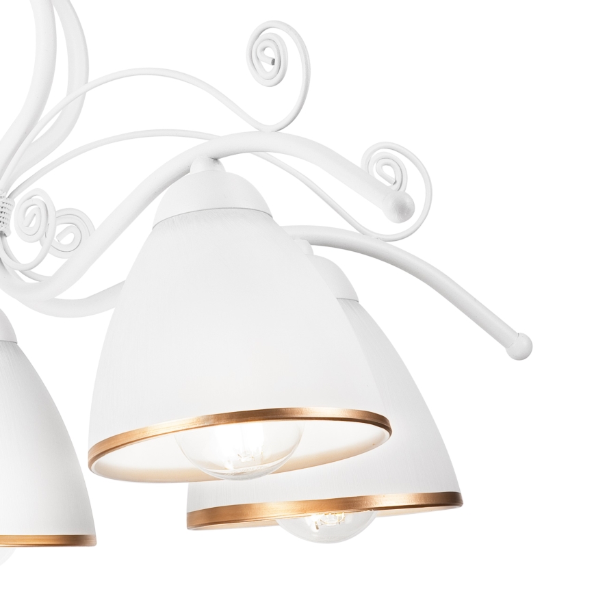 Żyrandol RETRO II na łańcuchu, 5xE27/60W/230V, biały