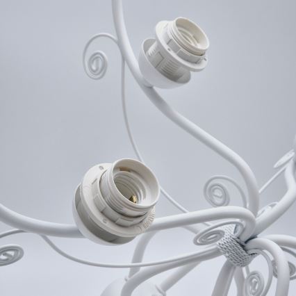 Żyrandol RETRO II na łańcuchu, 5xE27/60W/230V, biały