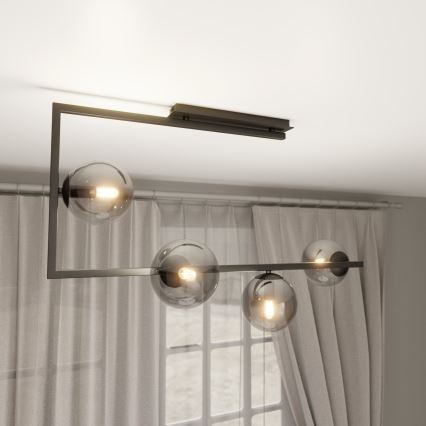 Żyrandol SOMA 4xE14/10W/230V czarny/szary