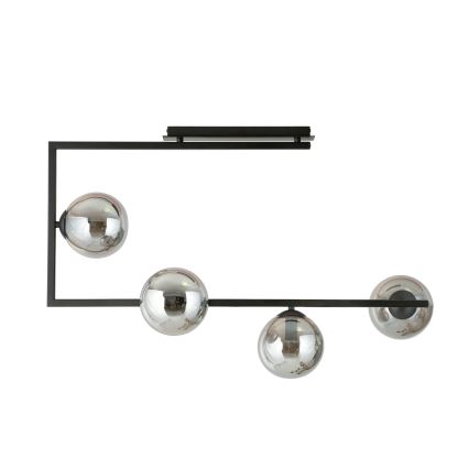Żyrandol SOMA 4xE14/10W/230V czarny/szary