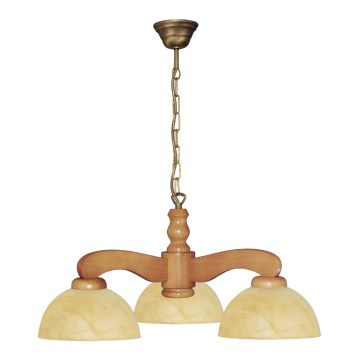 Żyrandol TEMIDA 3xE27/60W/230V wiśnia