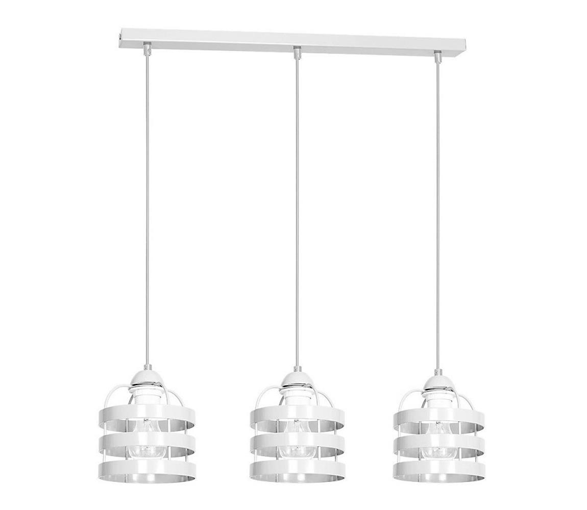 Żyrandol TUBE 3xE27/60W/230V bialy