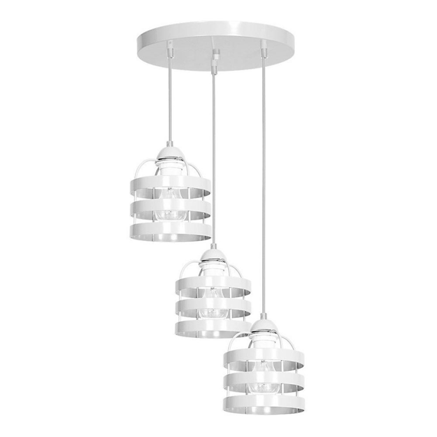 Żyrandol TUBE 3xE27/60W/230V biały