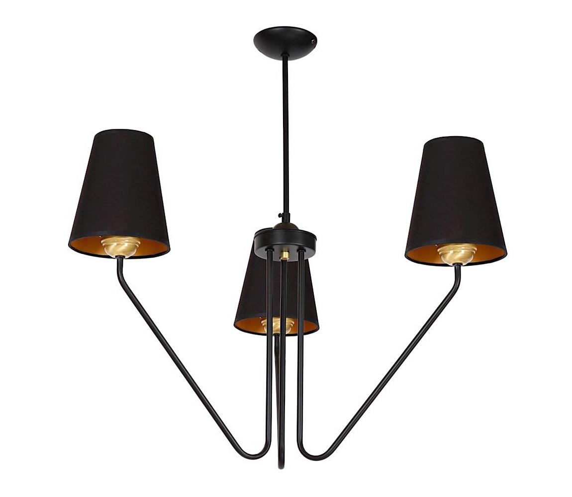Żyrandol VICTORIA 3xE27/60W/230V czarny