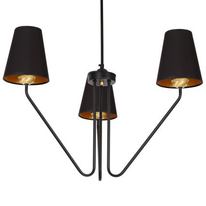 Żyrandol VICTORIA 3xE27/60W/230V czarny