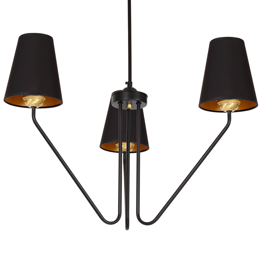 Żyrandol VICTORIA 3xE27/60W/230V czarny