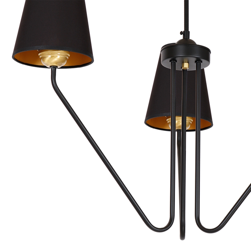 Żyrandol VICTORIA 3xE27/60W/230V czarny