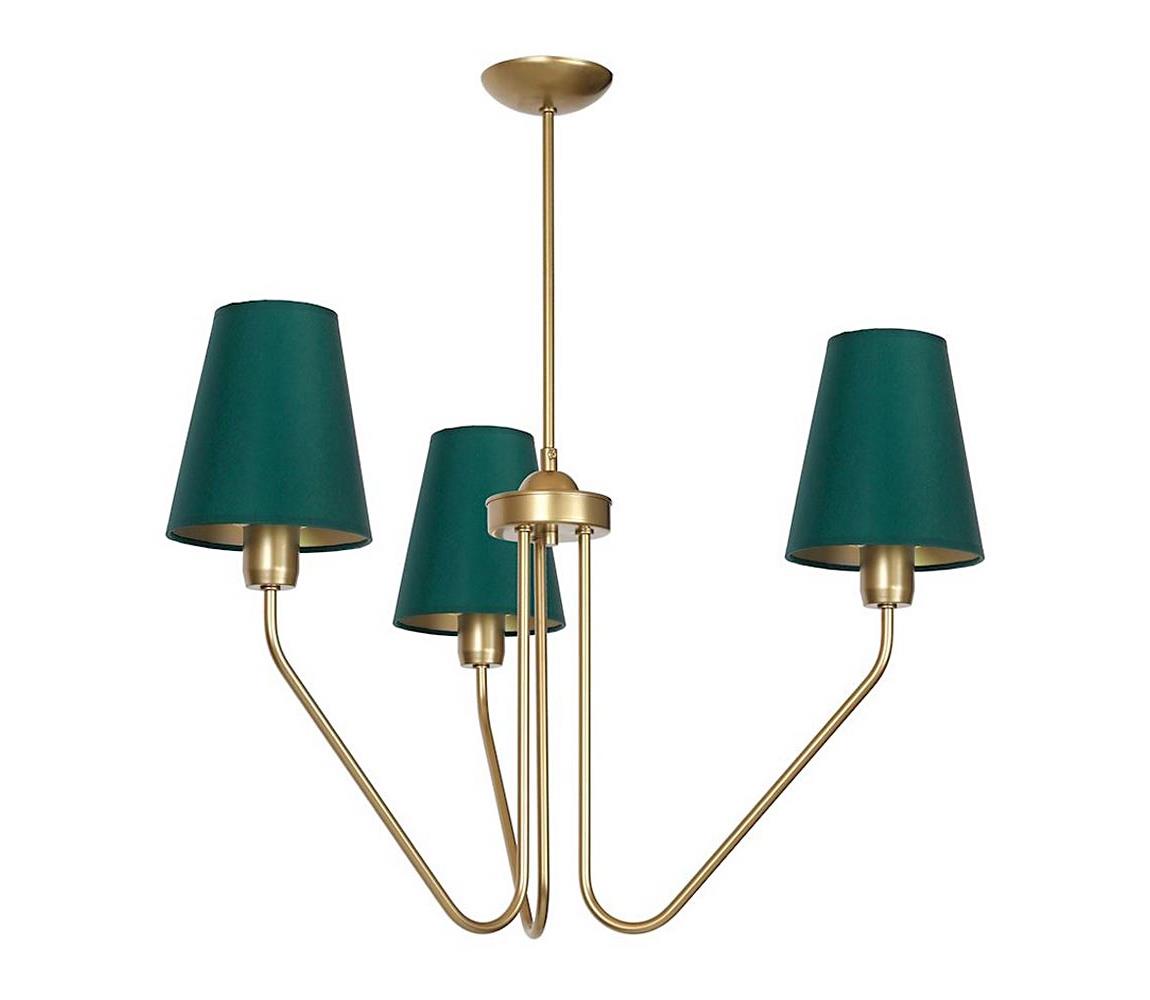 Żyrandol VICTORIA 3xE27/60W/230V zielony