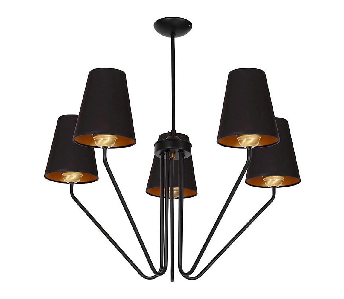 Żyrandol VICTORIA 5xE27/60W/230V czarny