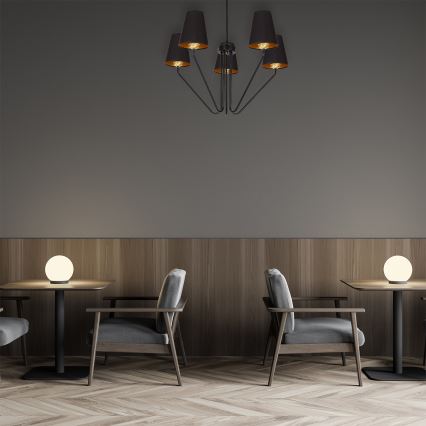 Żyrandol VICTORIA 5xE27/60W/230V czarny