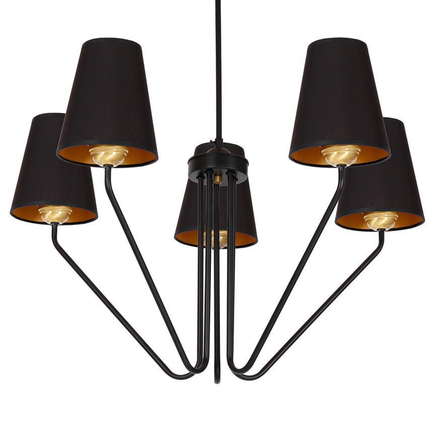 Żyrandol VICTORIA 5xE27/60W/230V czarny