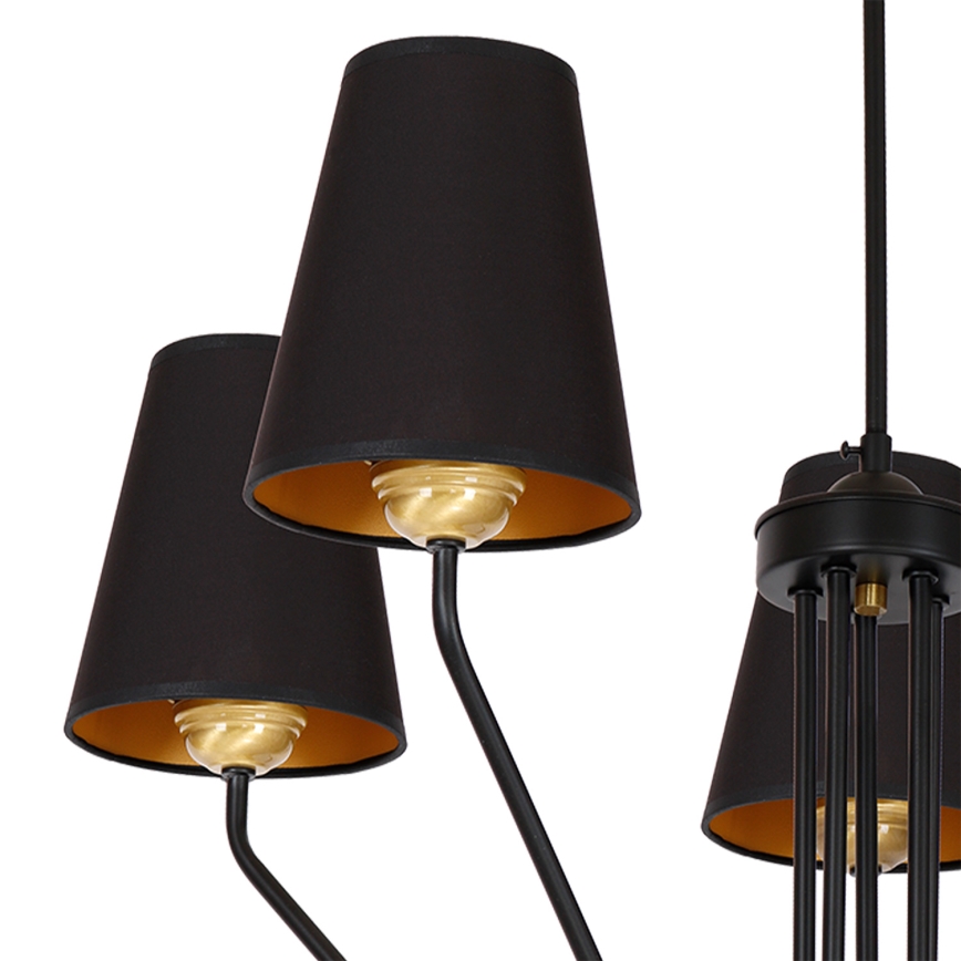 Żyrandol VICTORIA 5xE27/60W/230V czarny