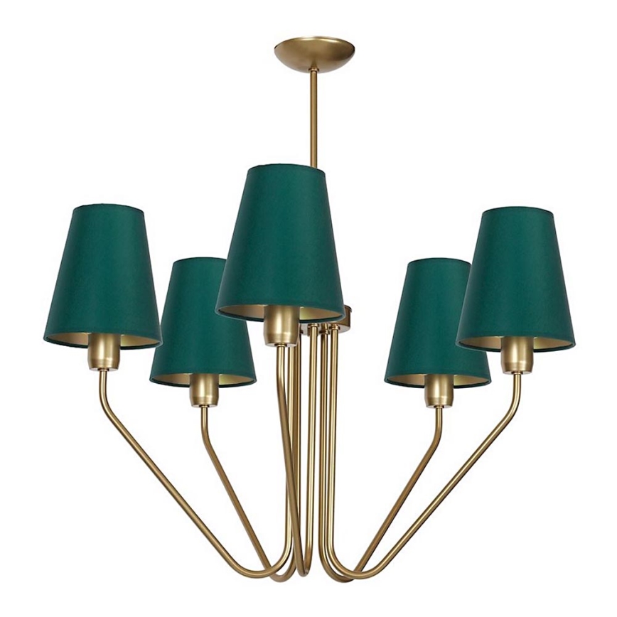 Żyrandol VICTORIA 5xE27/60W/230V zielony