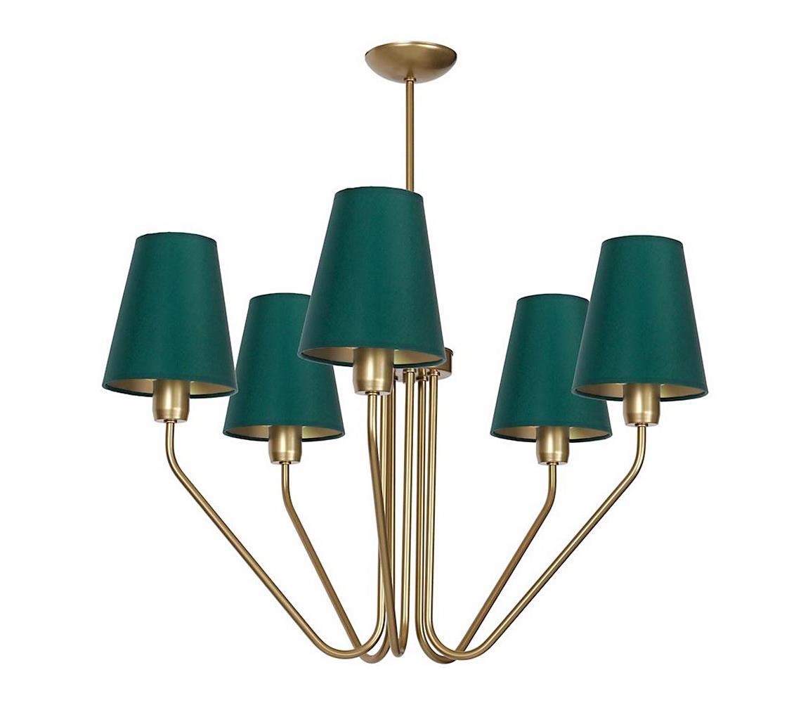 Żyrandol VICTORIA 5xE27/60W/230V zielony