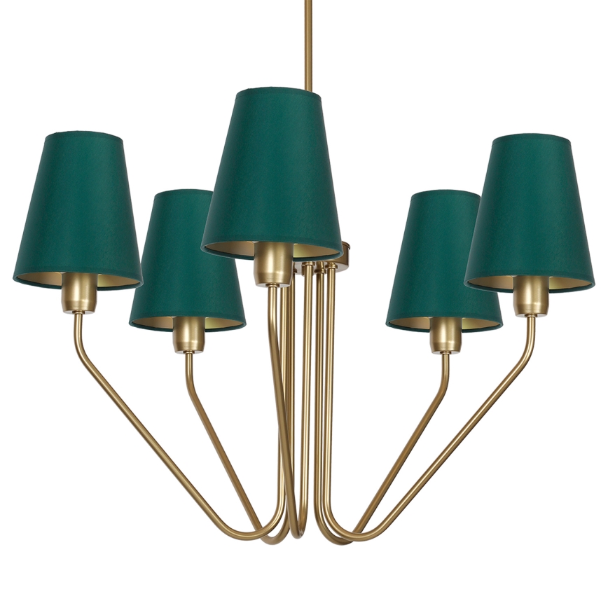 Żyrandol VICTORIA 5xE27/60W/230V zielony