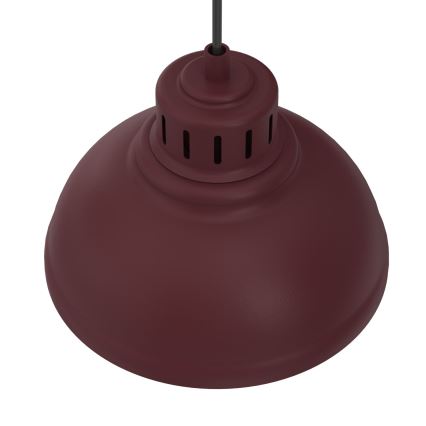 Żyrandol wiszący na linkach SVEN 2xE27/15W/230V burgundowy
