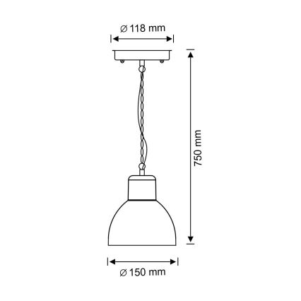 Żyrandol zewnętrzny ARNE 1xE27/10W/230V IP44